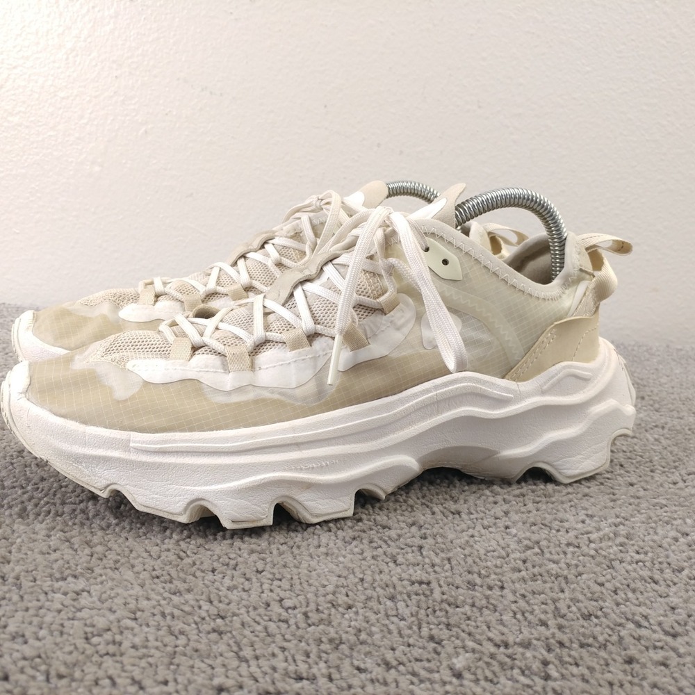 Sorel Kinetic Breakthru Tech Lace Womens 9.5 Running Shoes Cream NL4691-100